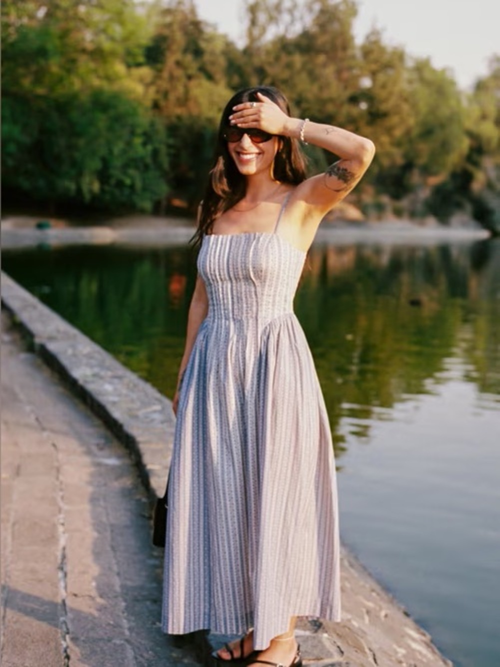 The Nile Dress | Meadow Stripe | Small